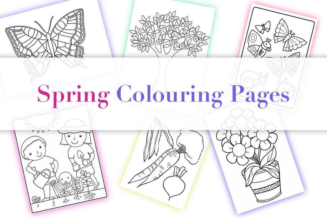 Spring Colouring Pages for Children | Wonder Toddlers